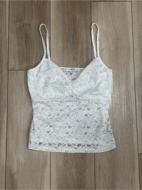 White Lace Spaghetti-Strap Camisole